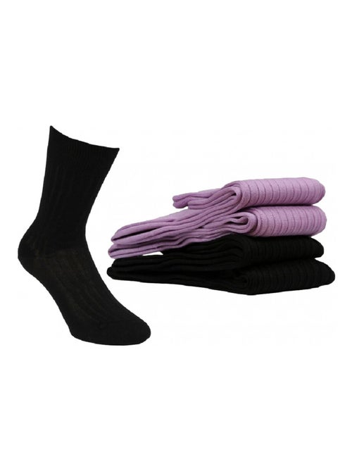 Chaussettes Homme Lot de 4 Fil d'Ecosse - Kiabi