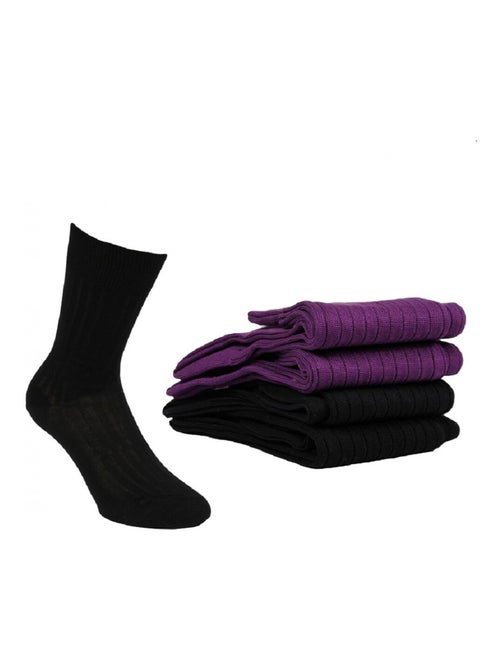 Chaussettes Homme Lot de 4 Fil d'Ecosse - Kiabi