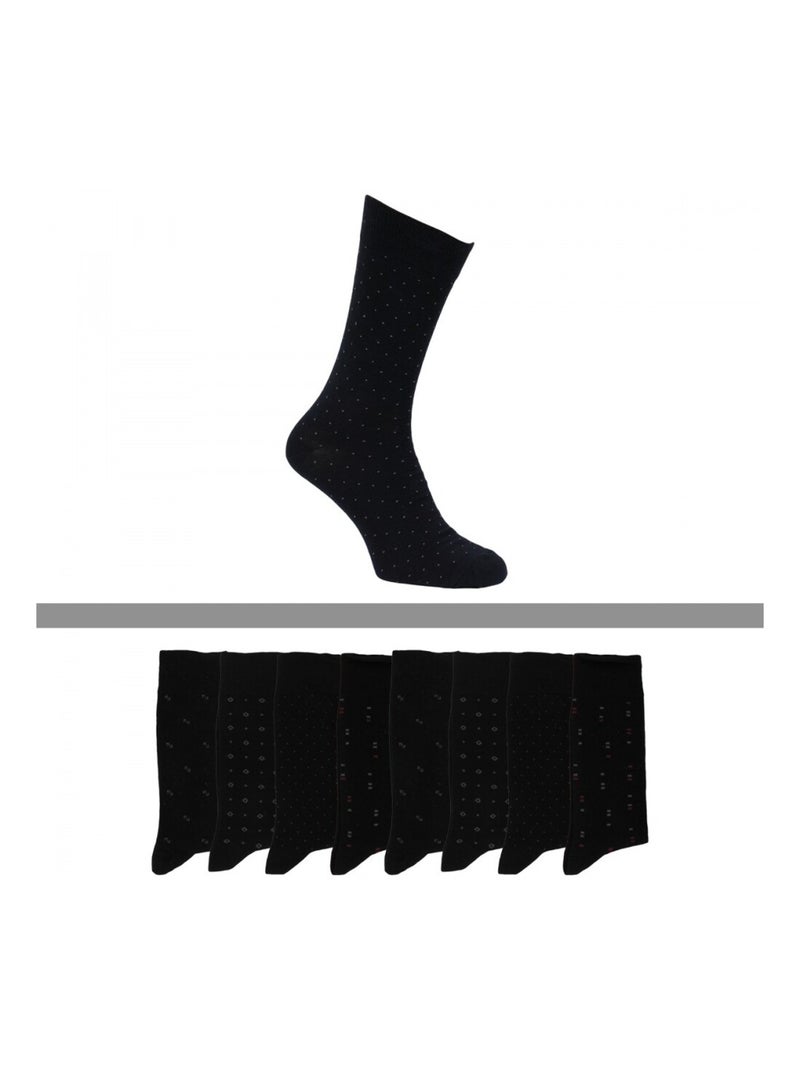 Chaussettes homme lot de 8 Noir - Kiabi