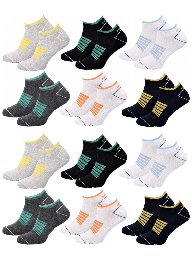 Chaussettes Homme LOTTO - Pack de 12 Gris Multicolore Blanc - Kiabi