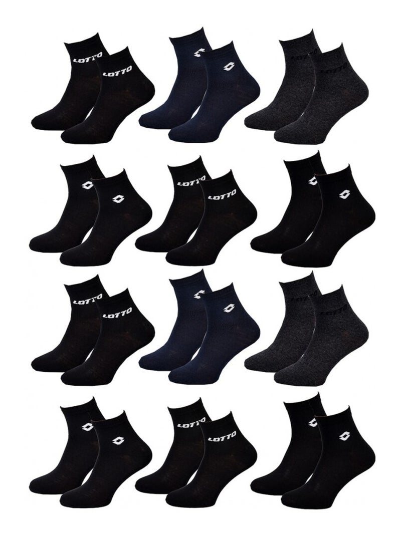 Chaussettes Homme LOTTO - Pack de 12 Noir - Kiabi