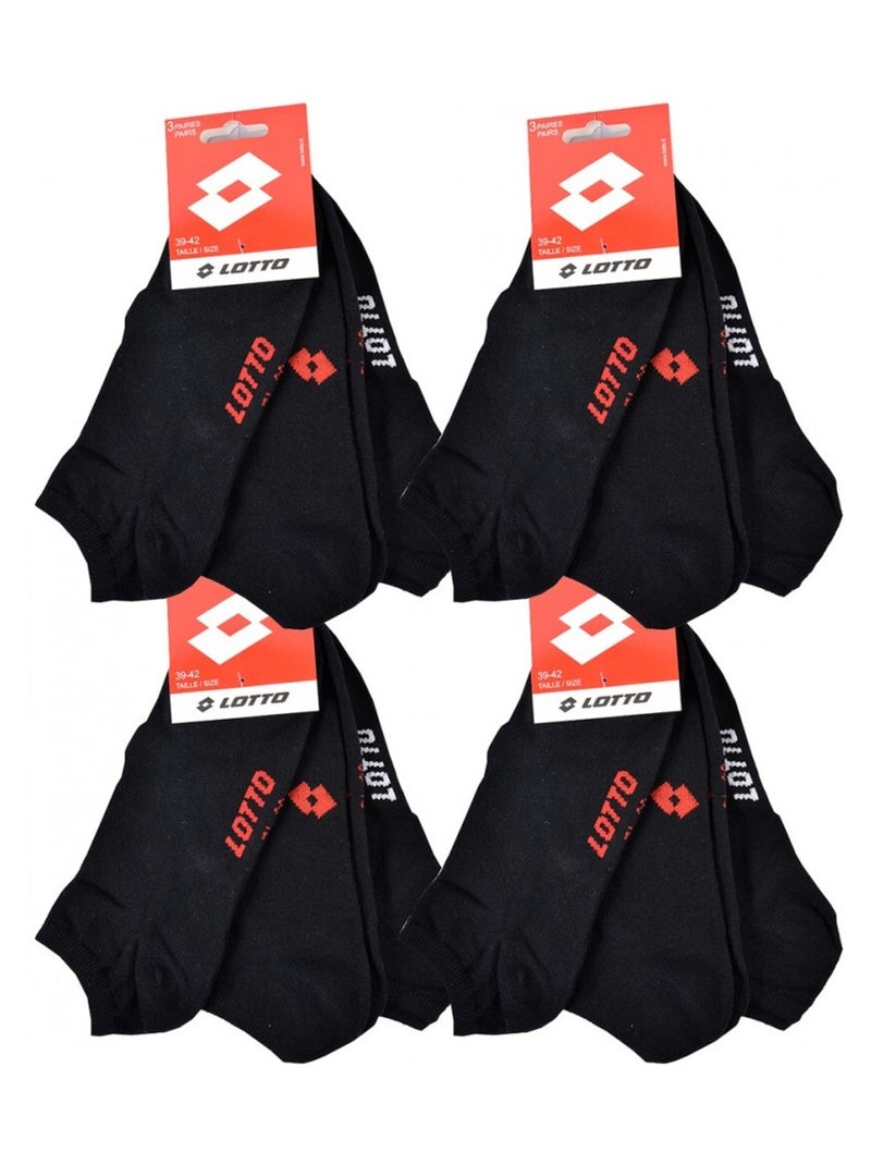 Chaussettes Homme LOTTO - Pack de 12 Noir - Kiabi