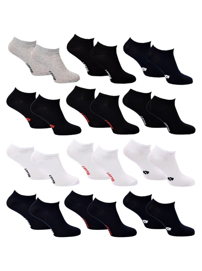 Chaussettes Homme LOTTO - Pack de 12 Noir Multicolore Noir - Kiabi