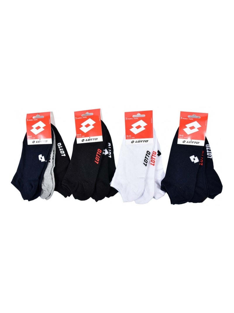 Chaussettes Homme LOTTO - Pack de 12 Noir Multicolore Noir - Kiabi