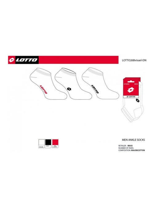 Chaussettes Homme LOTTO - Pack de 6 - Kiabi