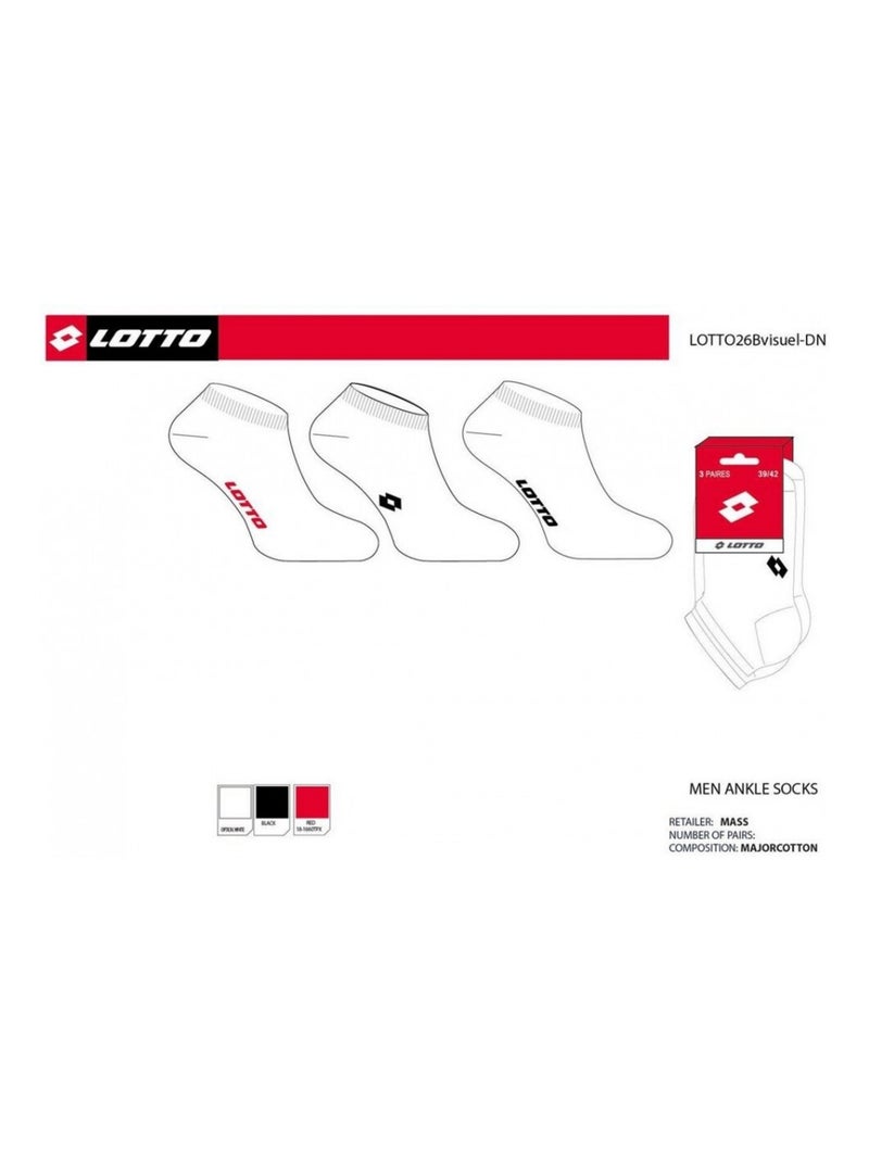 Chaussettes Homme LOTTO - Pack de 6 Blanc - Kiabi