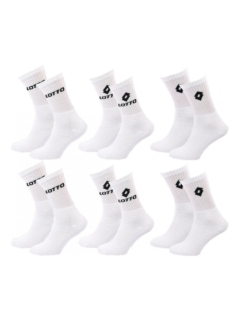Chaussettes Homme LOTTO - Pack de 6 Blanc - Kiabi