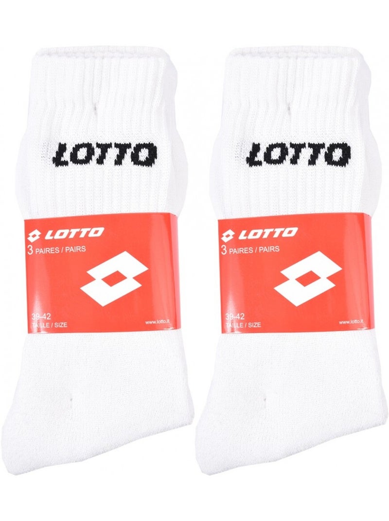 Chaussettes Homme LOTTO - Pack de 6 Blanc - Kiabi