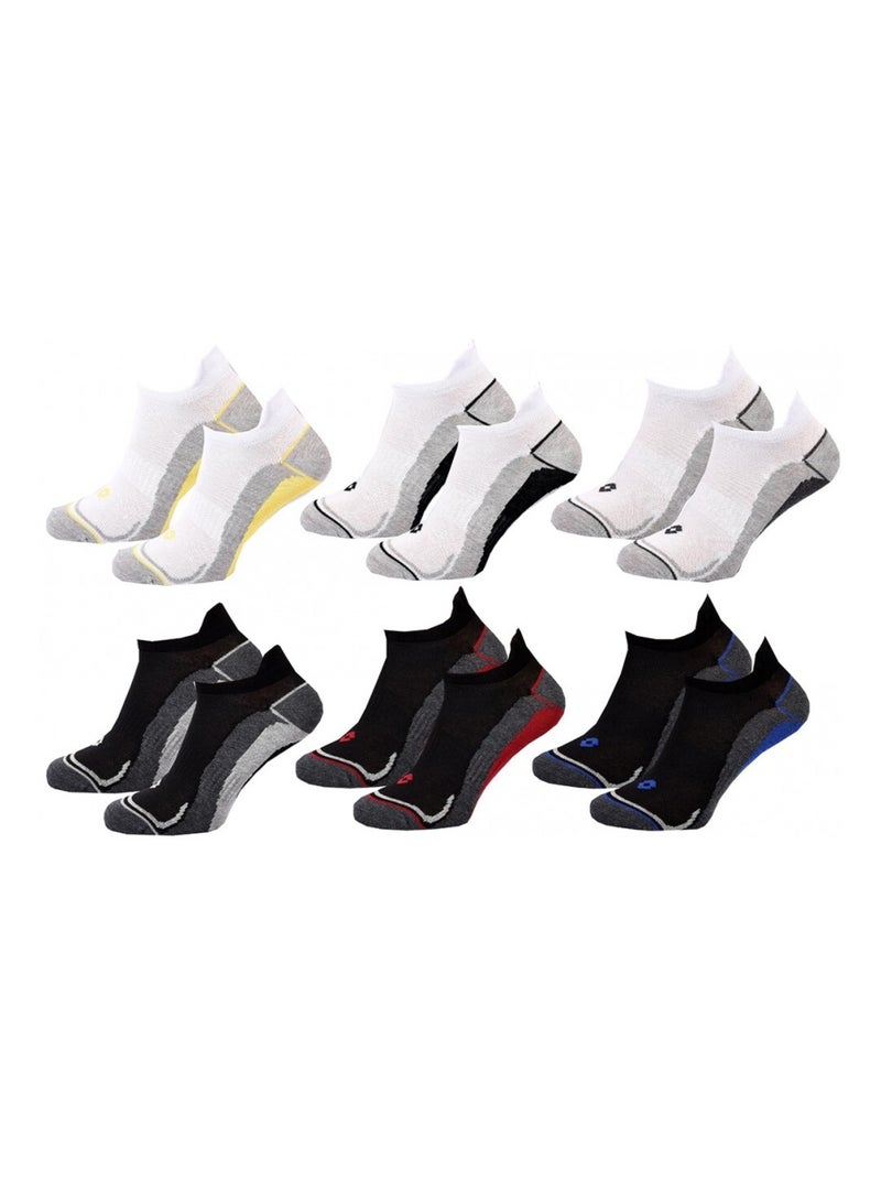 Chaussettes Homme LOTTO - Pack de 6 Blanc Gris clair Noir - Kiabi