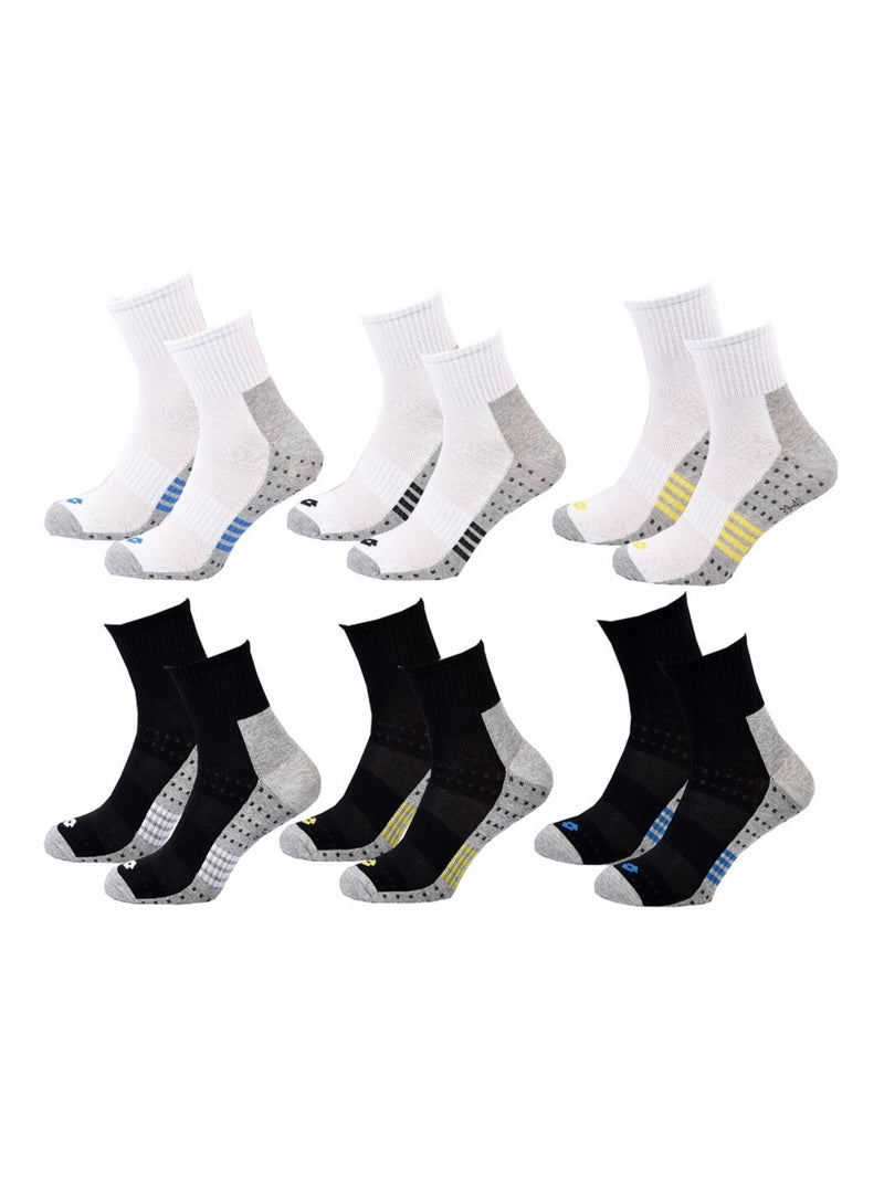 Chaussettes Homme LOTTO - Pack de 6 Blanc Multicolore Noir - Kiabi