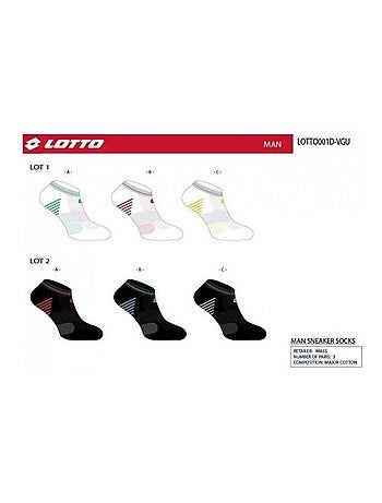Chaussettes Homme LOTTO - Pack de 6