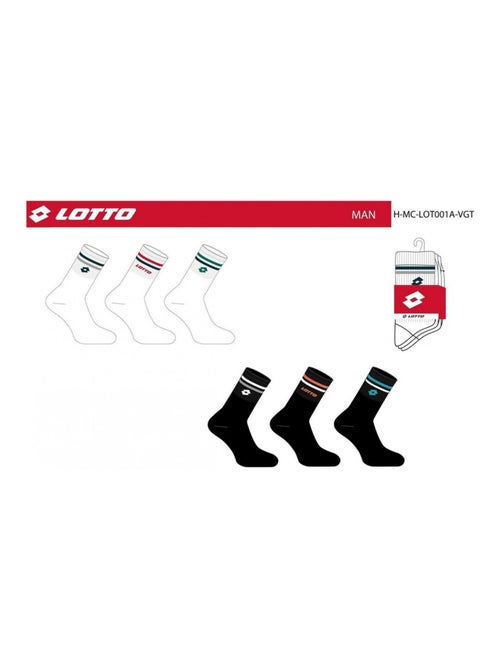 Chaussettes Homme LOTTO - Pack de 6 - Kiabi