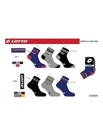Chaussettes Homme LOTTO - Pack de 6
