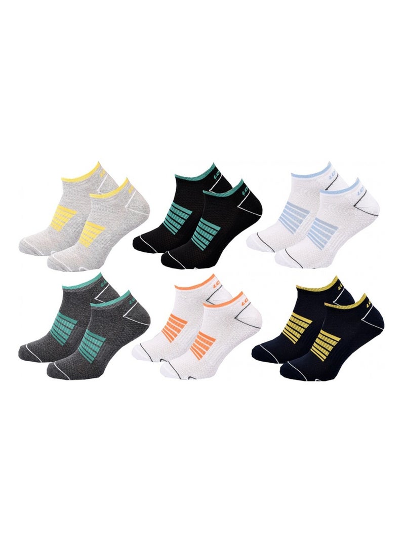 Chaussettes Homme LOTTO - Pack de 6 Gris Multicolore Blanc - Kiabi