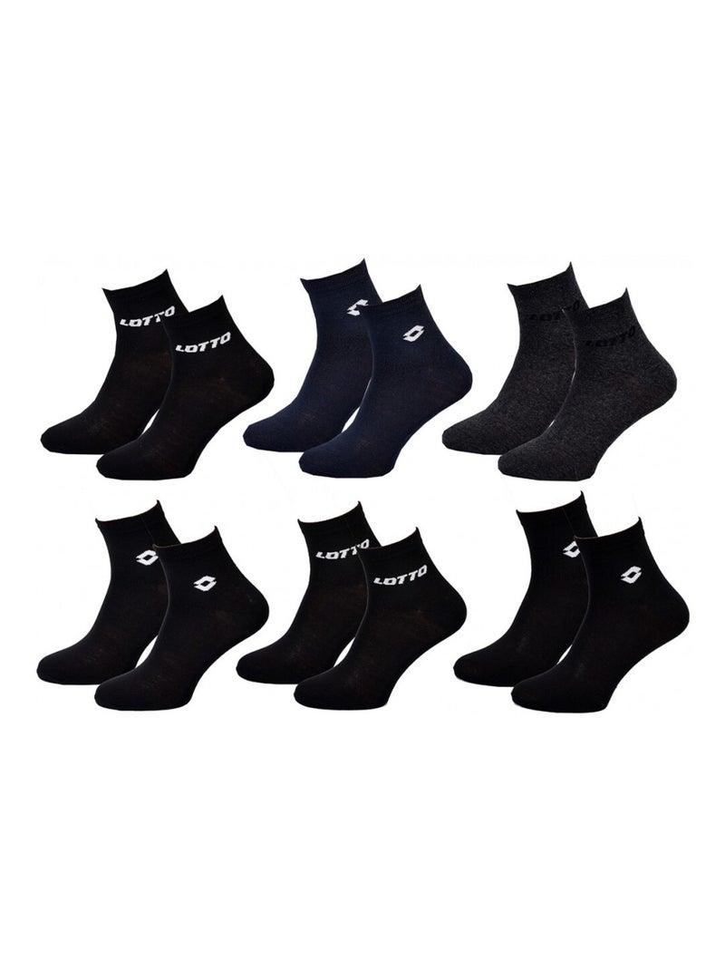 Chaussettes Homme LOTTO - Pack de 6 Noir - Kiabi