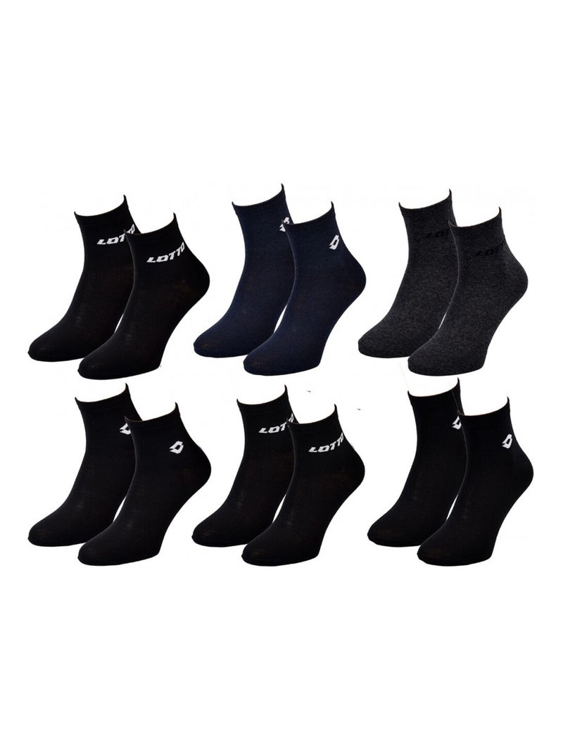 Chaussettes Homme LOTTO - Pack de 6 Noir - Kiabi