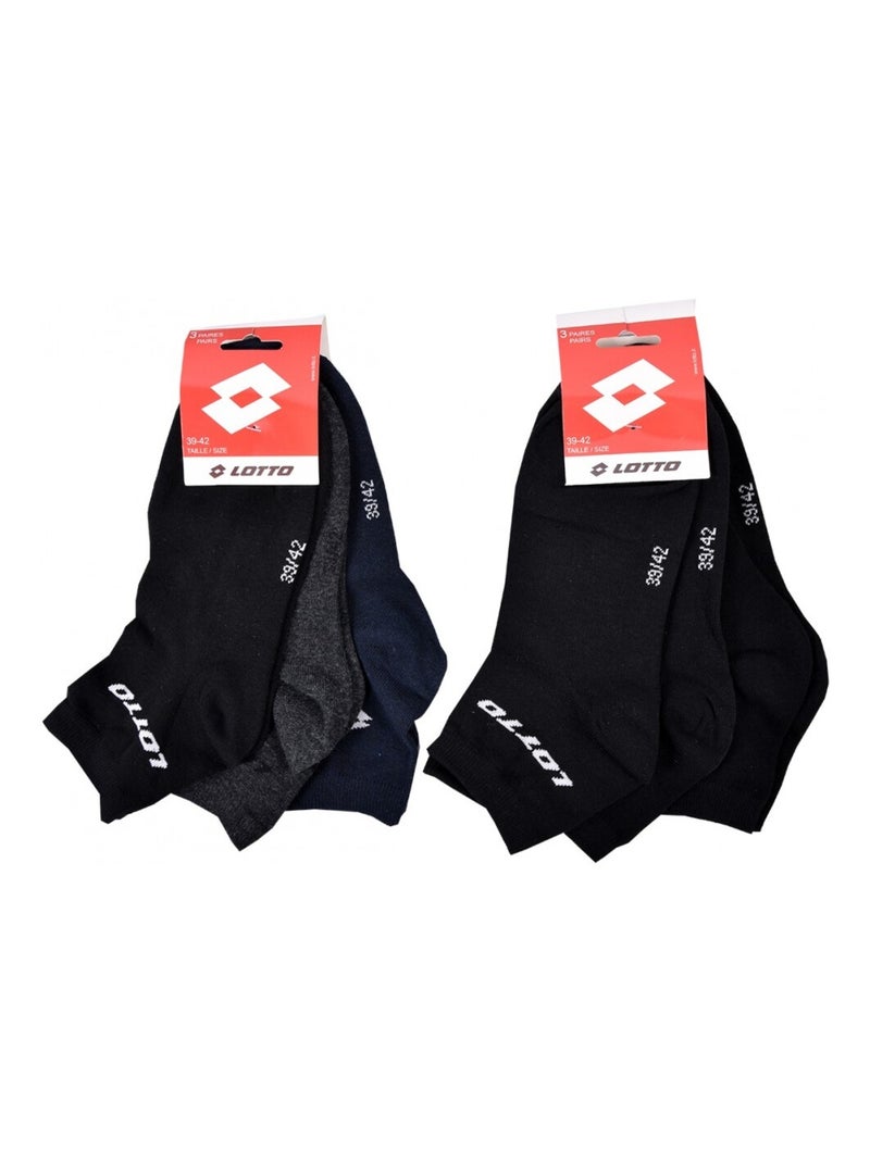 Chaussettes Homme LOTTO - Pack de 6 Noir - Kiabi