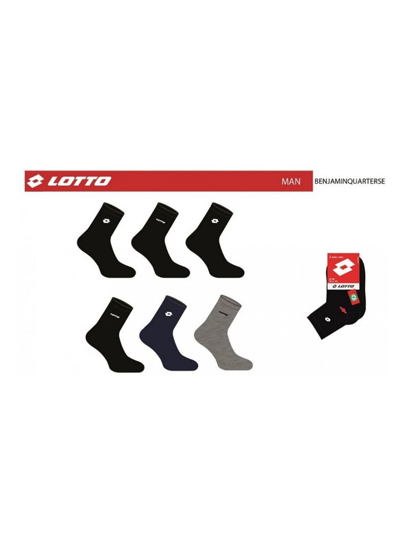 Chaussettes Homme LOTTO - Pack de 6 Noir - Kiabi