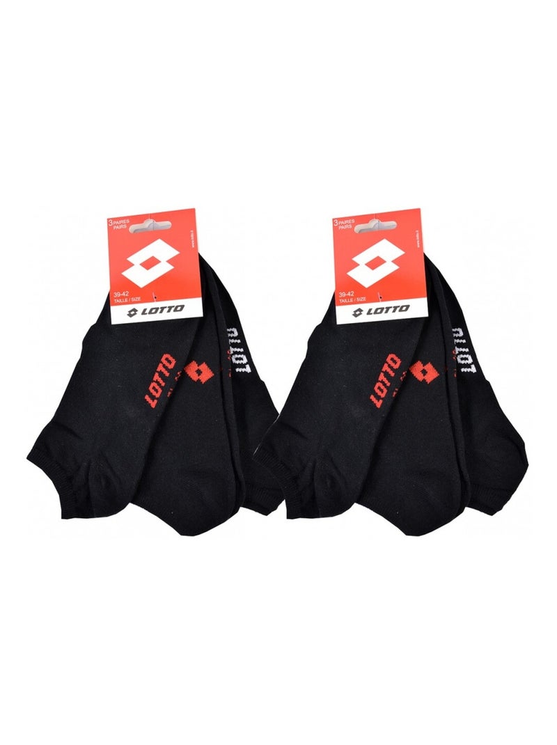 Chaussettes Homme LOTTO - Pack de 6 Noir - Kiabi