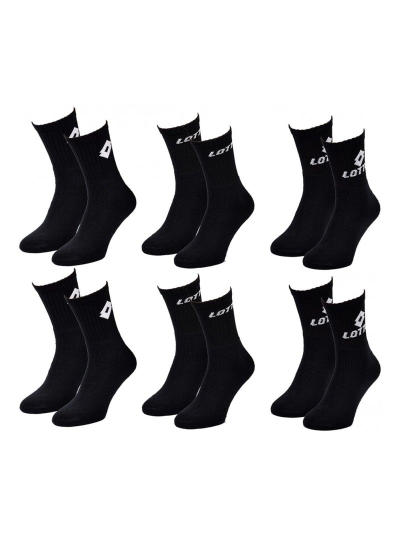 Chaussettes Homme LOTTO - Pack de 6 Noir - Kiabi