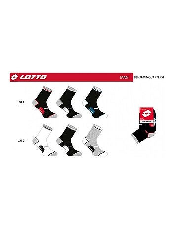 Chaussettes Homme LOTTO - Pack de 6