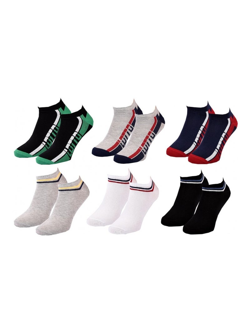 Chaussettes Homme LOTTO - Pack de 6 Noir Multicolore Gris - Kiabi