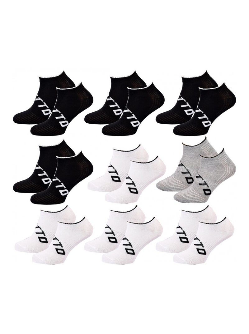 Chaussettes Homme LOTTO - Pack de 9 Noir Gris anthracite Blanc - Kiabi