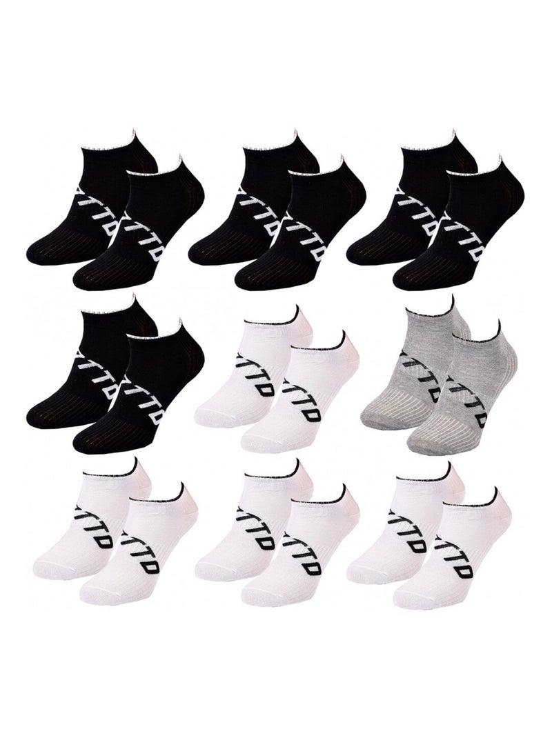 Chaussettes Homme LOTTO - Pack de 9 Noir Gris anthracite Blanc - Kiabi