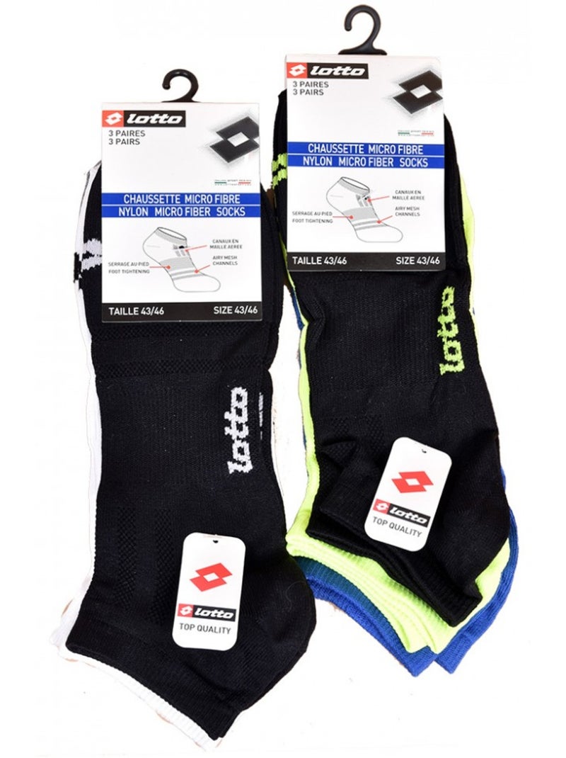 Chaussettes homme LOTTO SNEAKER - Pack de 6 Multicolore - Kiabi