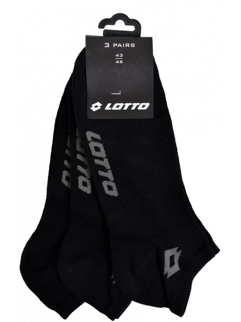 Chaussettes homme LOTTO SNEAKER - Pack de 6 Noir - Kiabi