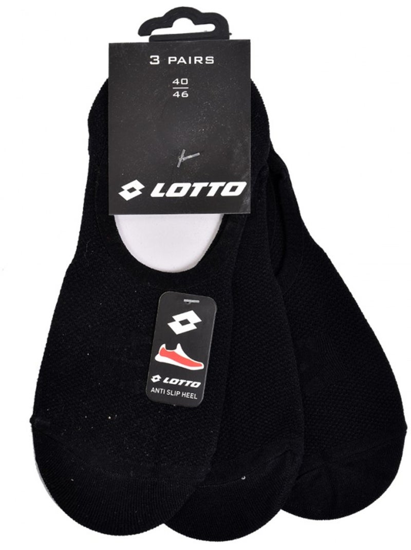 Chaussettes homme LOTTO SNEAKER - Pack de 6 Noir - Kiabi
