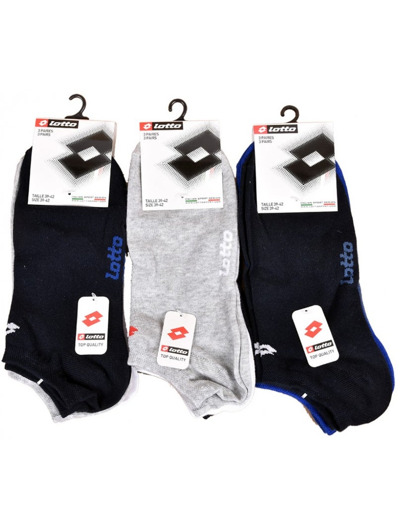 Chaussettes homme LOTTO SNEAKER - Pack de 9 Multicolore - Kiabi