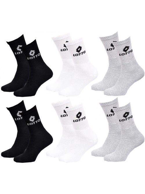 Chaussettes homme LOTTO TENNIS - Pack de 6 - Kiabi