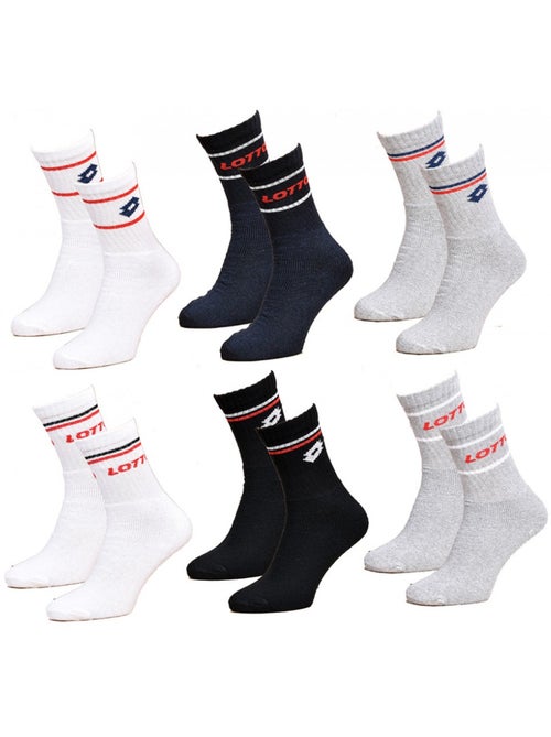 Chaussettes homme LOTTO TENNIS - Pack de 6 - Kiabi