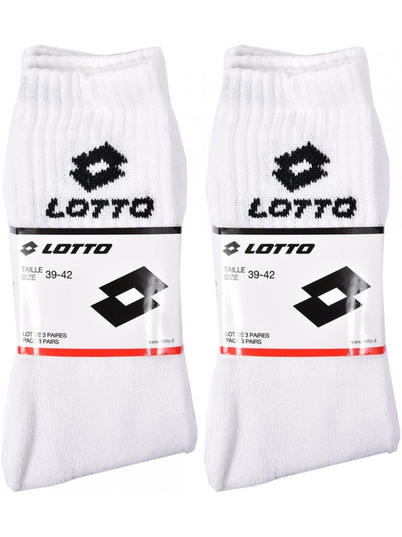 Chaussettes homme LOTTO TENNIS - Pack de 6 Multicolore - Kiabi