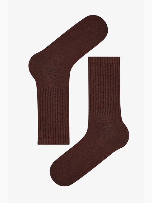 Chaussettes homme mi-mollet à slogan contrasté, paire penti - Kiabi Chaussettes homme mi-mollet à slogan contrasté, paire penti - Kiabi