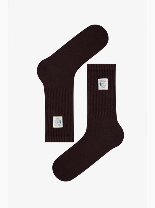 Chaussettes homme mi-mollet à slogan contrasté, paire penti - Kiabi Chaussettes homme mi-mollet à slogan contrasté, paire penti - Kiabi