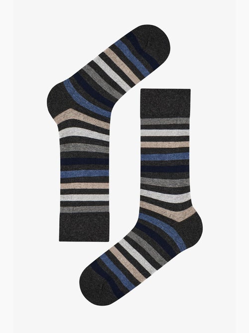 Chaussettes homme modern layer à rayures, paire penti - Kiabi Chaussettes homme modern layer à rayures, paire penti - Kiabi