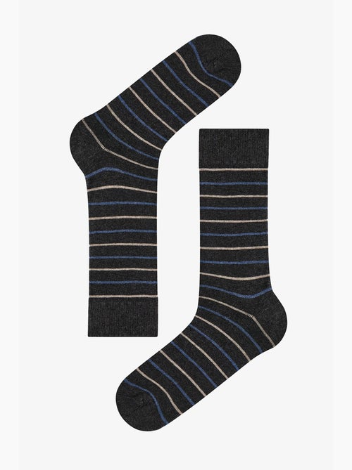 Chaussettes homme modern layer à rayures, paire penti - Kiabi Chaussettes homme modern layer à rayures, paire penti - Kiabi