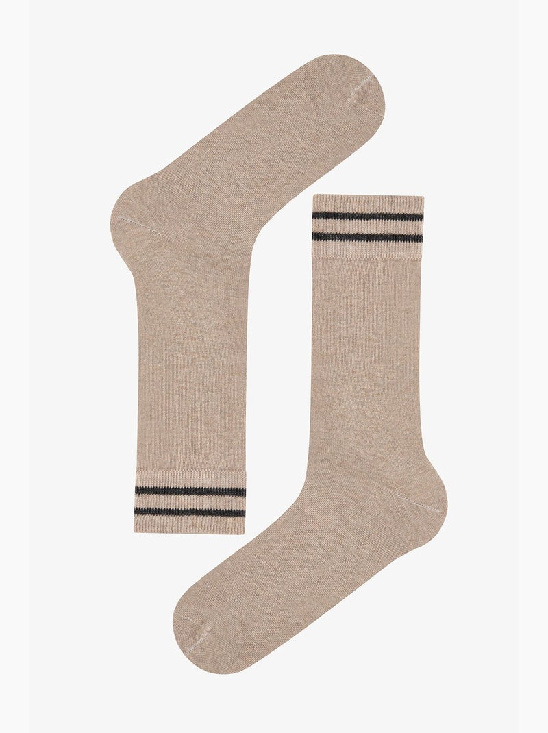 Chaussettes homme modern layer à rayures, paire penti Gris foncé - Kiabi