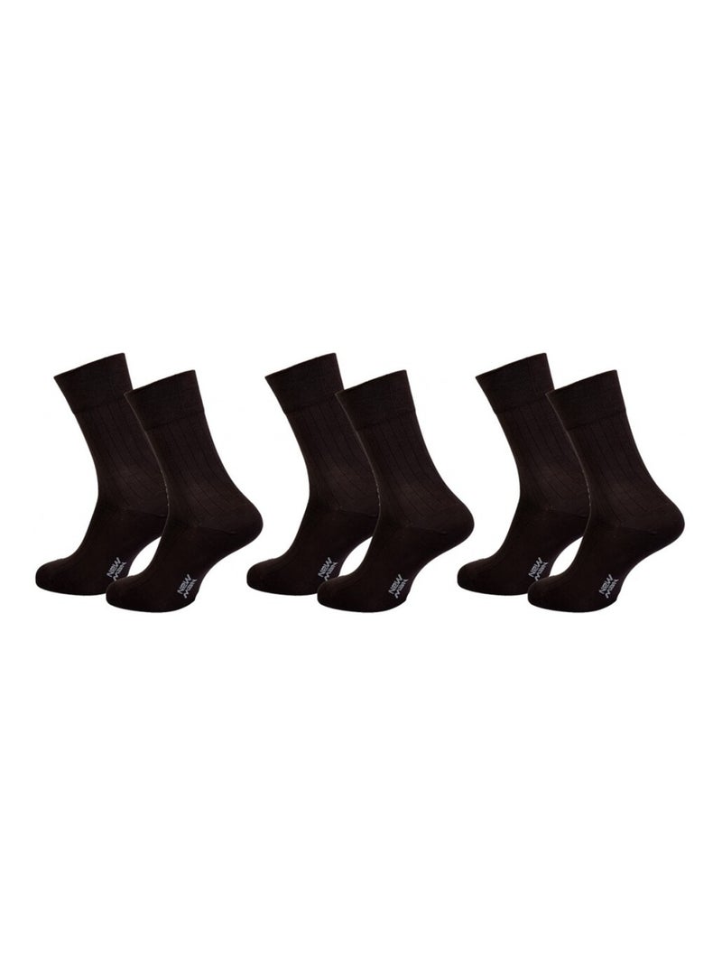 Chaussettes homme NEW MAN - Pack de 3 Marron - Kiabi