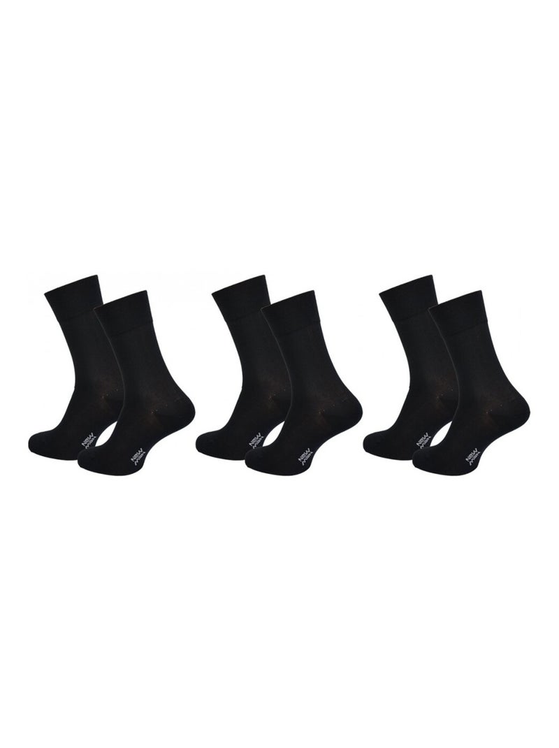 Chaussettes homme NEW MAN - Pack de 3 Noir - Kiabi