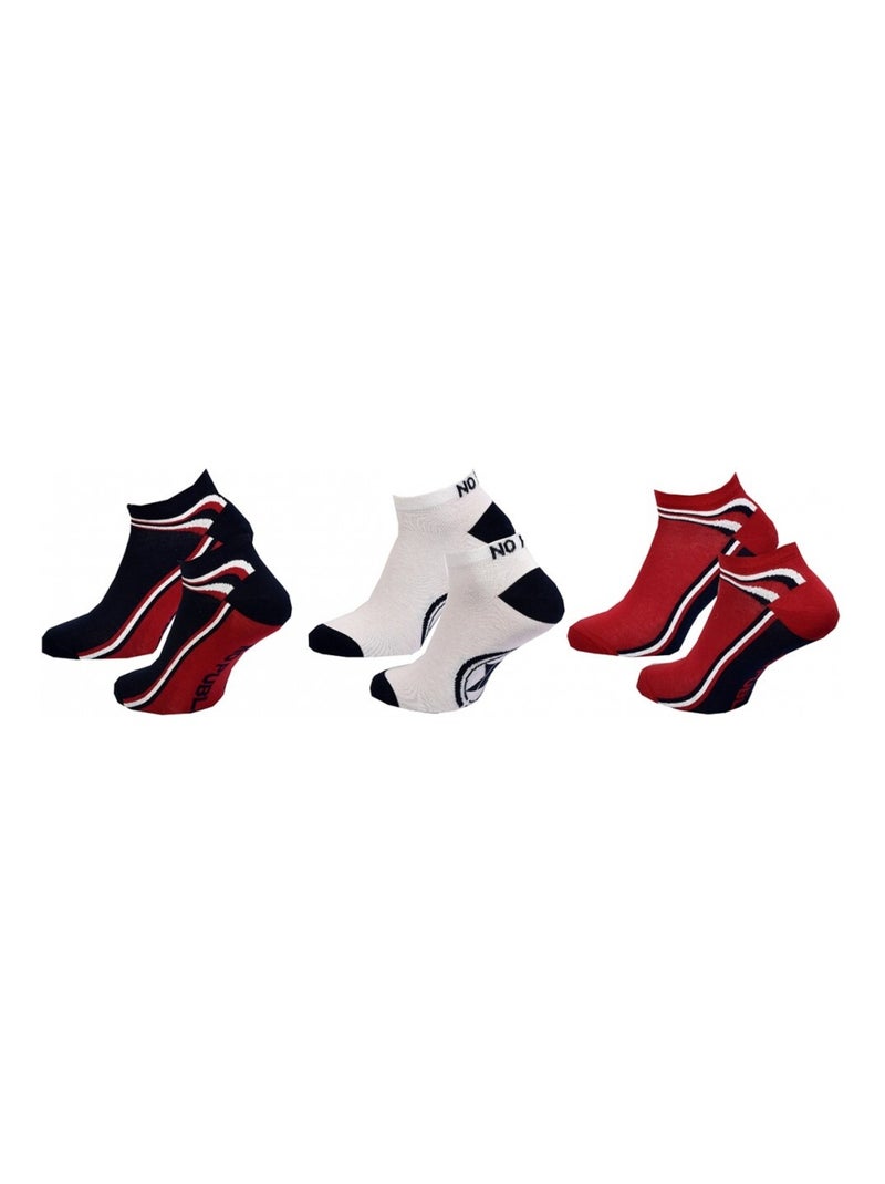 Chaussettes Homme NO PUBLIK - Pack de 6 Bleu Rouge Blanc - Kiabi