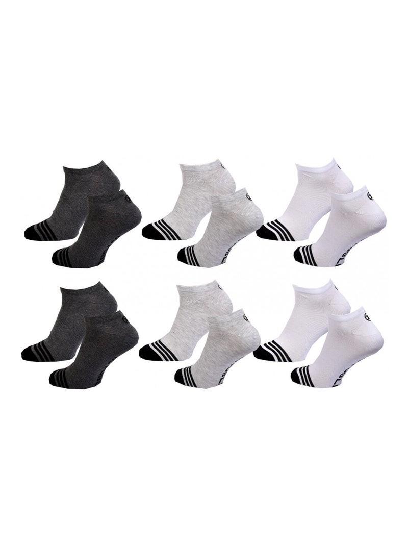 Chaussettes Homme NO PUBLIK - Pack de 6 Gris Gris Blanc - Kiabi