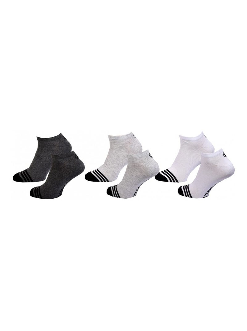 Chaussettes Homme NO PUBLIK - Pack de 6 Gris Gris Blanc - Kiabi