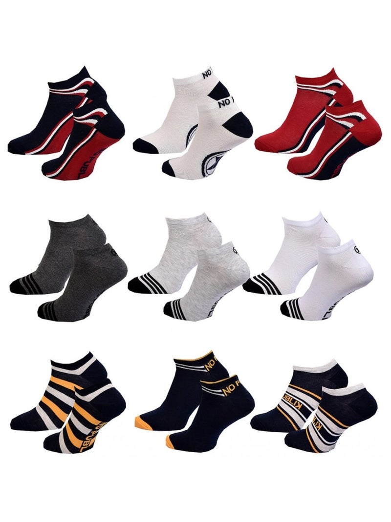 Chaussettes Homme NO PUBLIK - Pack de 9 Multicolore - Kiabi