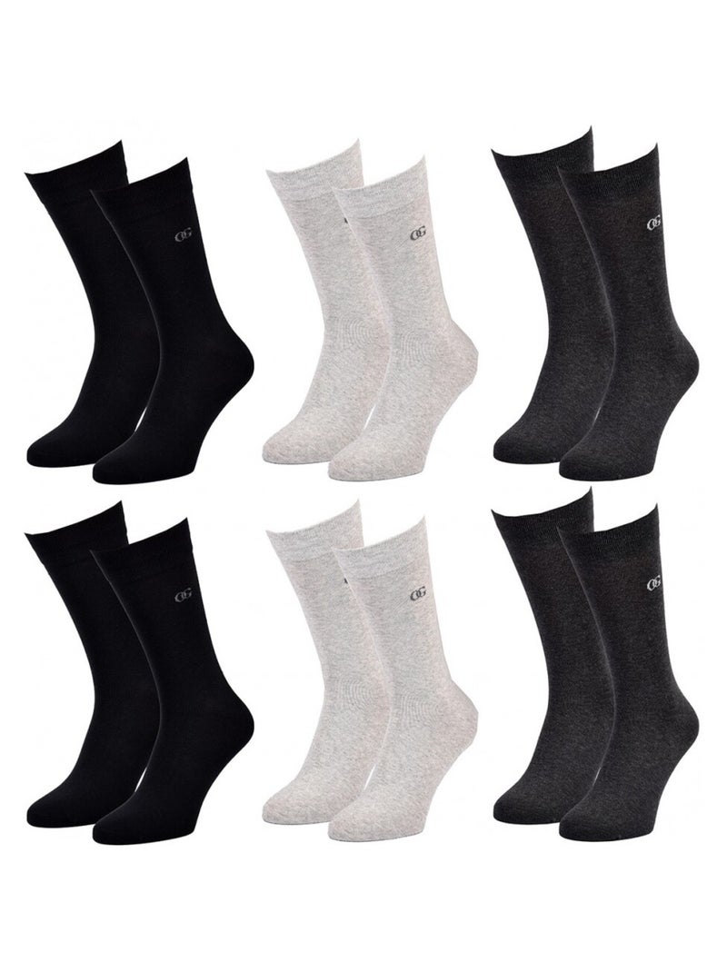 Chaussettes Homme OLIVER GRANT - Pack de 6 Noir Gris anthracite - Kiabi