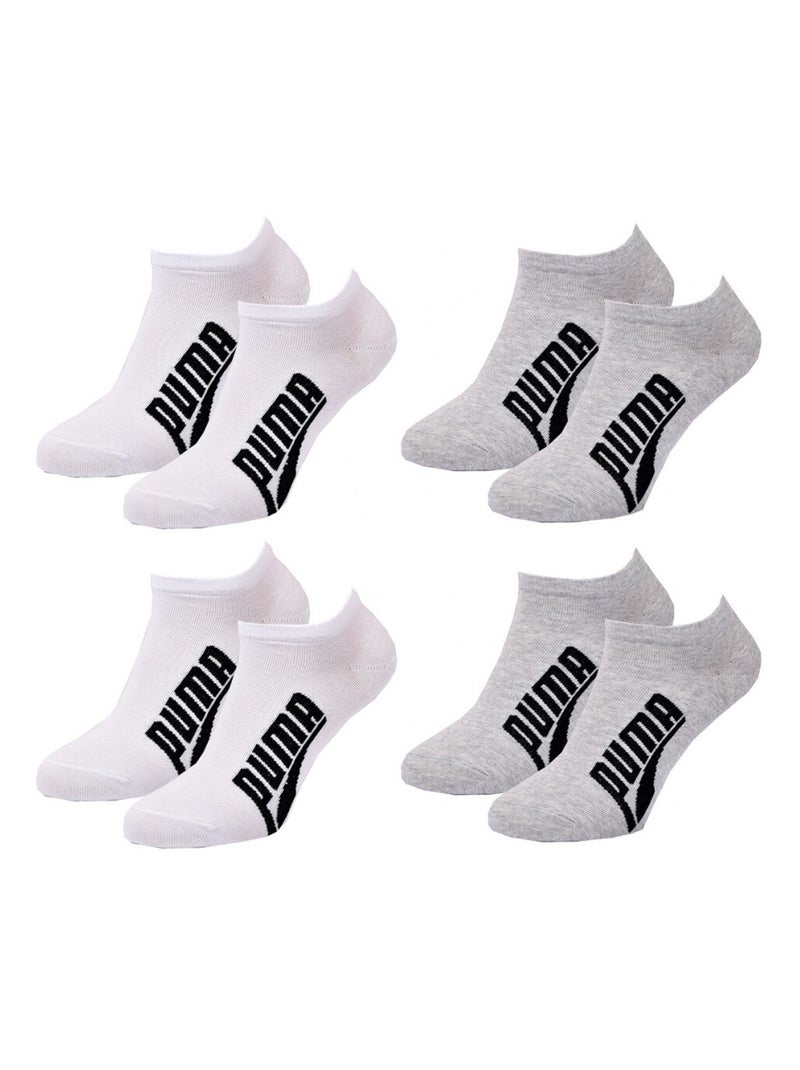 Chaussettes homme PUMA SNEAKER - Pack de 4 Blanc Gris clair - Kiabi