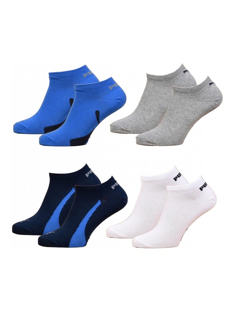 Chaussettes homme PUMA SNEAKER - Pack de 4 Bleu Blanc Gris - Kiabi