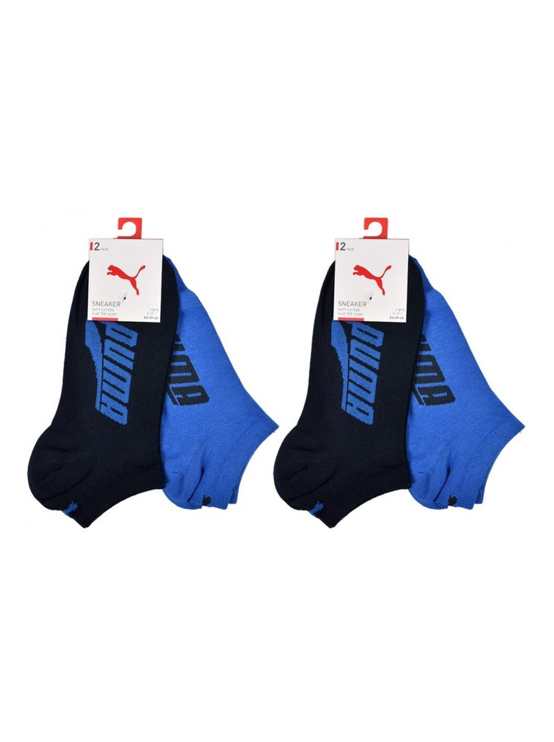 Chaussettes homme PUMA SNEAKER - Pack de 4 Bleu Bleu marine - Kiabi